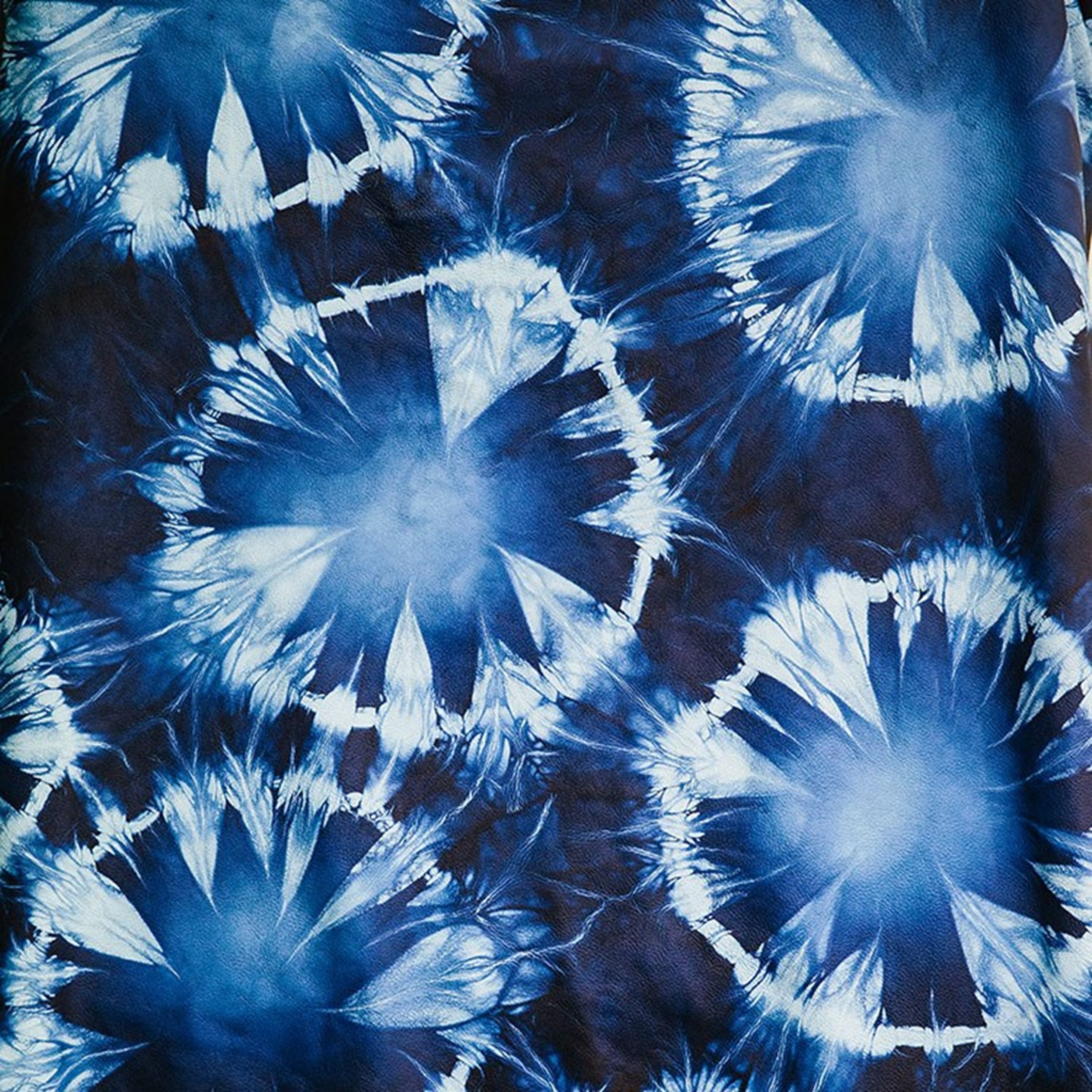 Picture of Leather Rug hand dyed - Star Burst