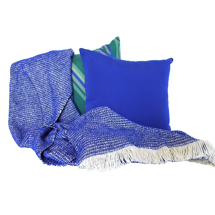 Picture of Cobalt Chenille Two-Tone Throw