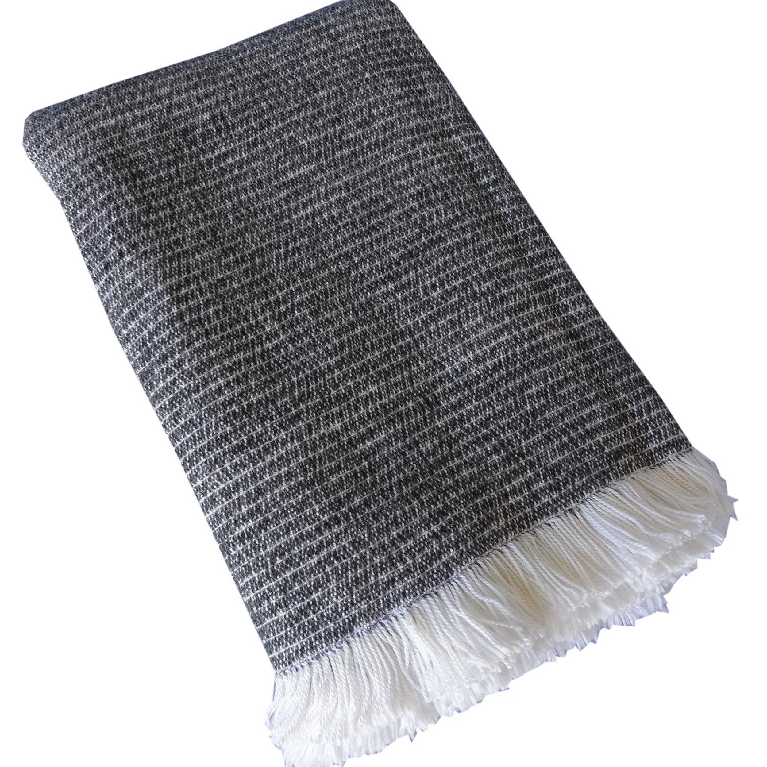 Picture of Grey Chenille Two-Tone Throw