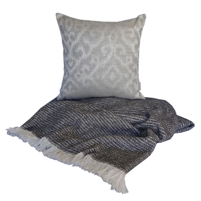 Picture of Grey Chenille Two-Tone Throw