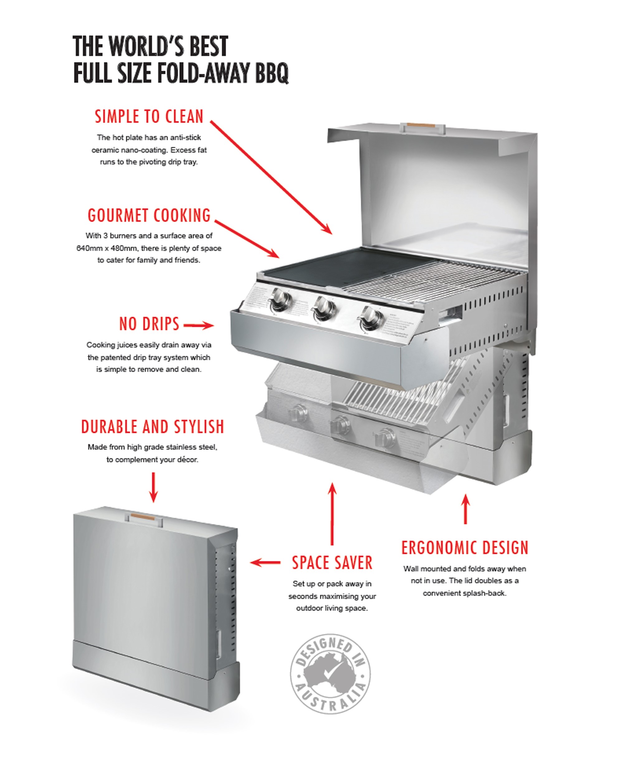 Space Grill - Award Winning Fold Out BBQ