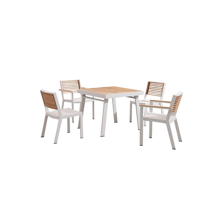 Picture of St Lucia 5 Piece Dining Set in White