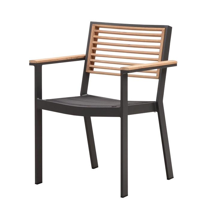Picture of St Lucia Dining Arm Chair in Charcoal