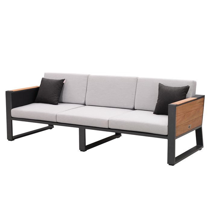Picture of St Lucia Three Seat Sofa in Charcoal