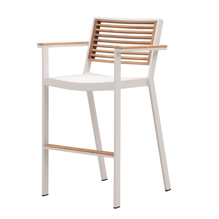 Picture of St Lucia Bar Height Arm Chair in White