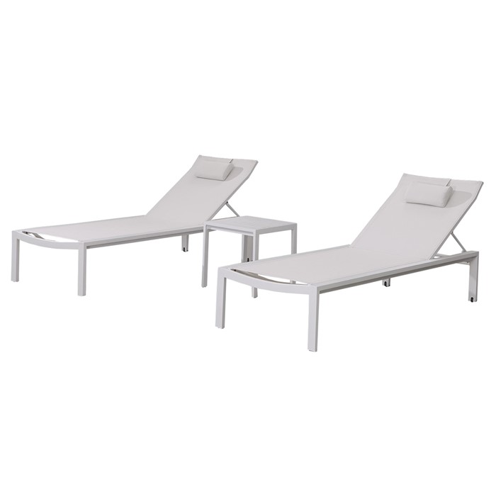 Picture of Florida 3 Piece Chaise Lounge Set in White