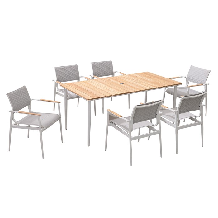 Picture of California 7 Piece Dining Set in White