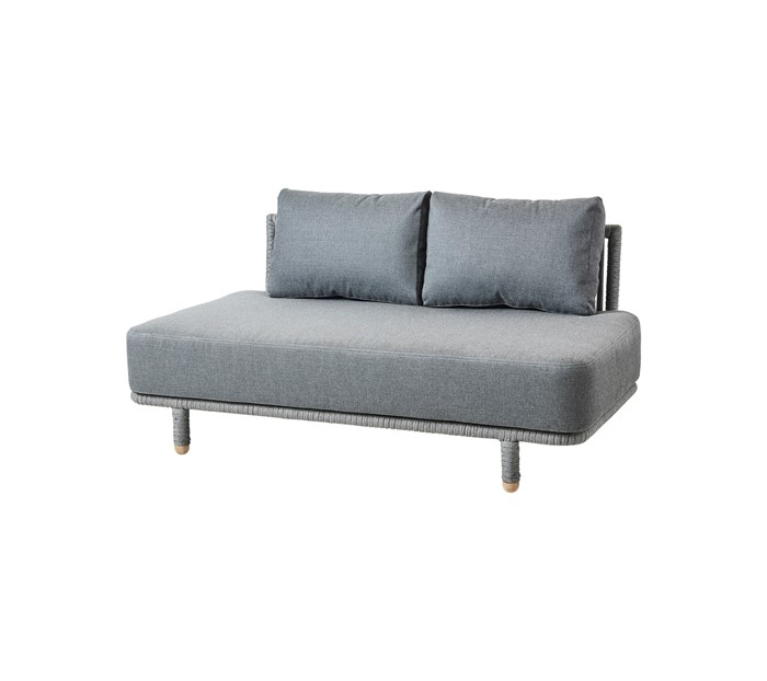 Picture of Moments 2-seater sofa module, incl. Grey cushion set, Cane-line AirTouch