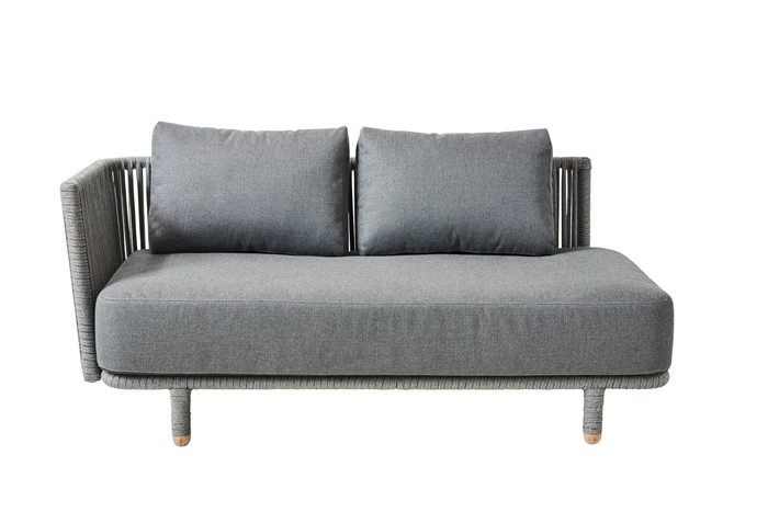 Picture of Moments 2-seater sofa, right module, incl. Grey cushion set, Cane-line SoftTouch