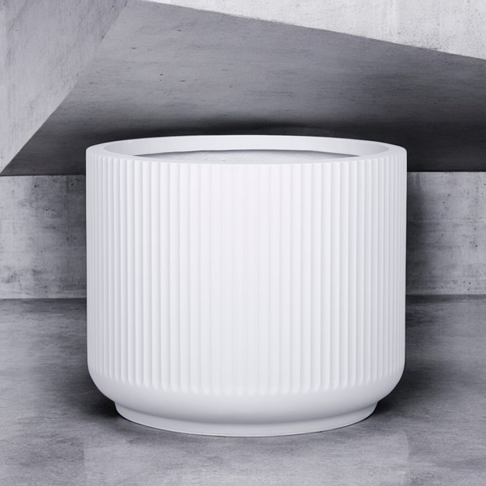 Picture of Gardenlite Corrugated Cylinder White