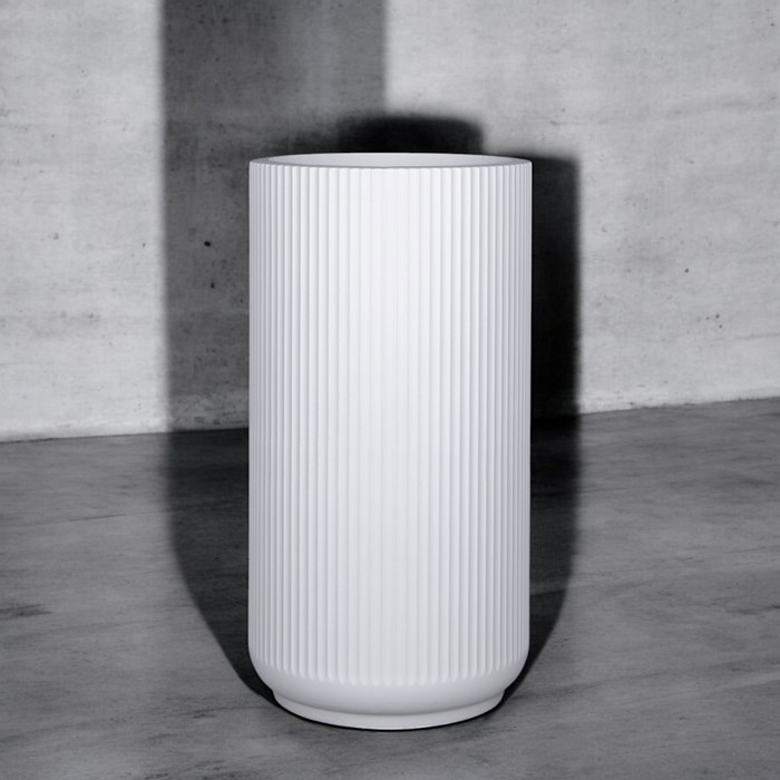 Picture of Gardenlite Corrugated U pot White