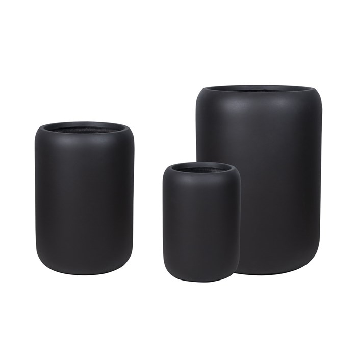 Picture of Gardenlite Drum Planter Black