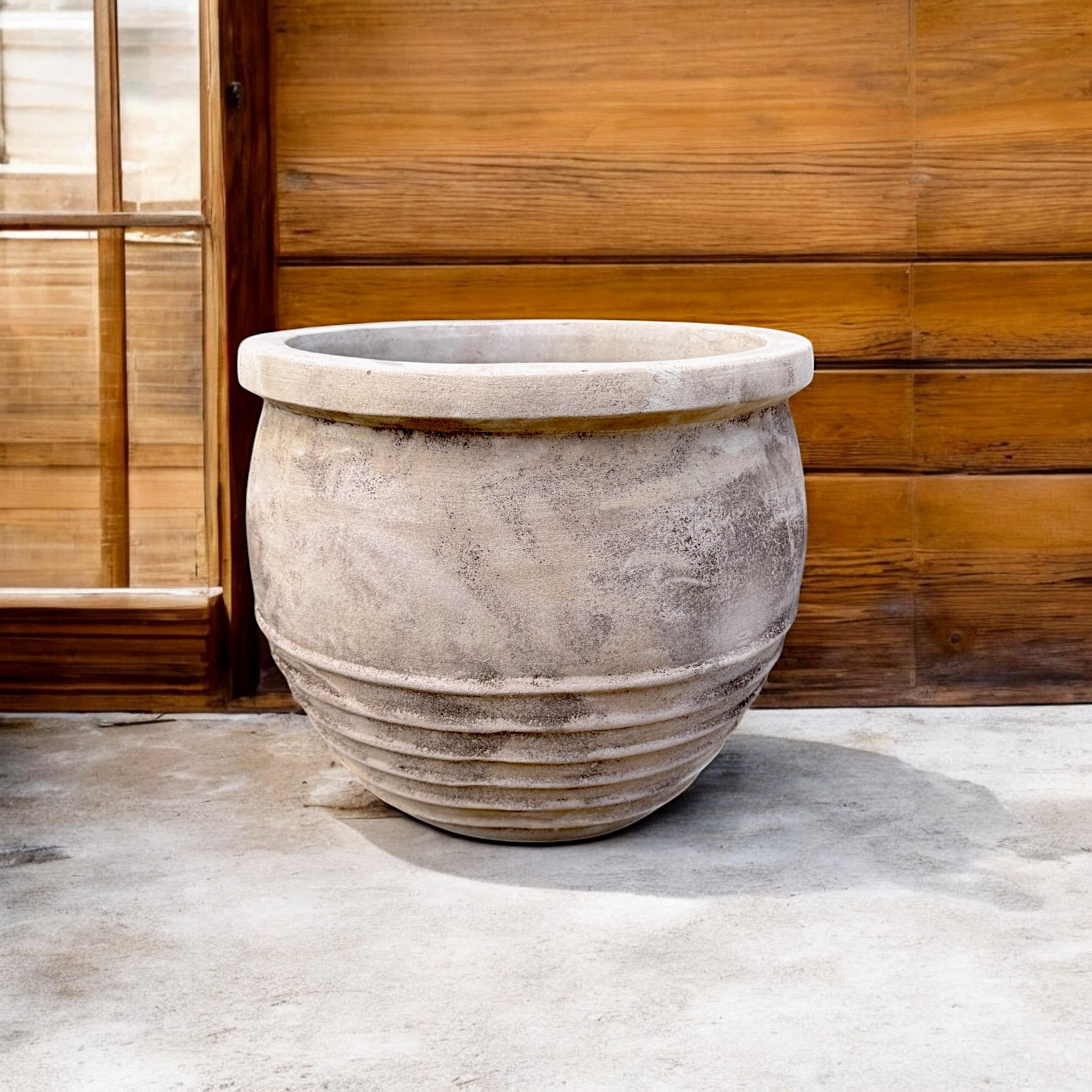 Picture of Antique Terracotta Rope Bowl Planter Basalt