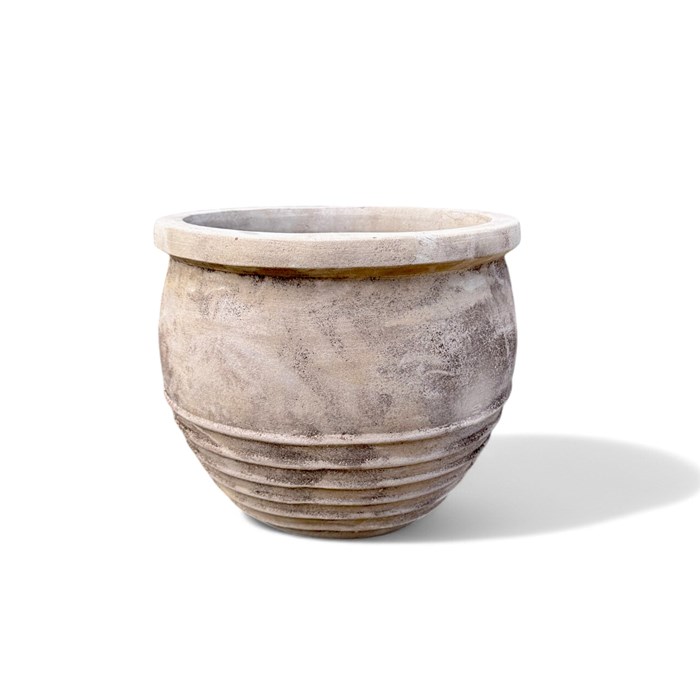 Picture of Antique Terracotta Rope Bowl Planter Basalt