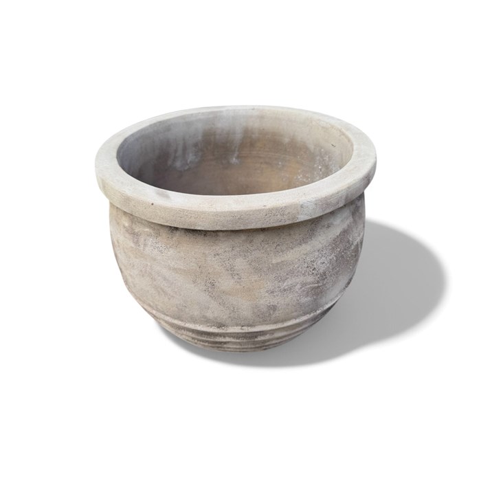 Picture of Antique Terracotta Rope Bowl Planter Basalt