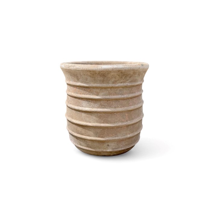 Picture of Antique Terracotta Ribbed Planter Basalt