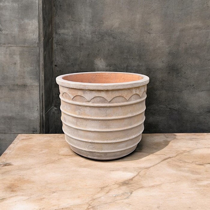 Picture of Antique Terracotta WaveRim Egg Basalt