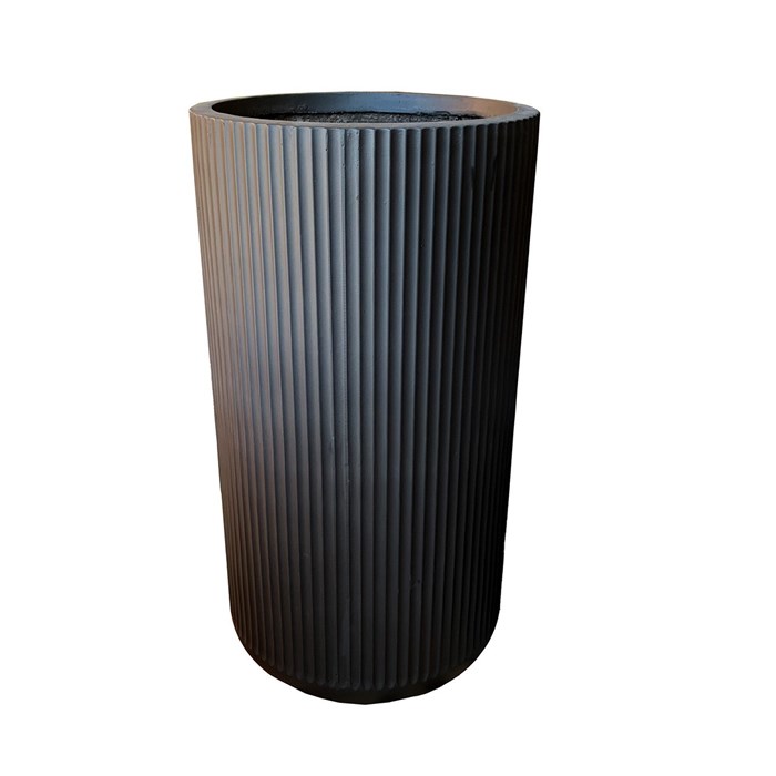 Picture of Gardenlite Corrugated U pot Black